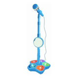 Infantil Karaoke Micrófono Juguete Con Base Bocina Luces