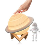 Lámpara De Mesa De Noche Diseño De Planeta Saturno, Soonhua