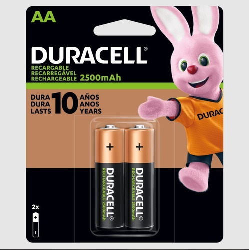 Pilha Duracell Aa Recarregável 2 Unidades