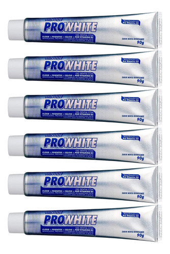 Kit C/ 6 Pasta Dental Pro White 90g - Hinode