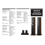 Parlantes Torres Sistema De Sonido Sony Ss-fcr4000 Consultar