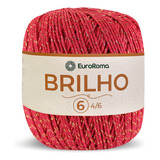 Barbante Euroroma Brilho Ouro 400g 1000 Vermelho - Kit 3 Und