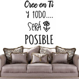 Vinil Decorativo Para Pared Vinilo Frases Letras Cree En Ti 