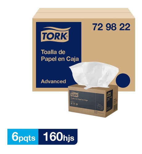 Tork Toalla Multipropósito En Caja 6 Paquetes De 160 Hojas