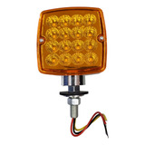 Plafon Led Cuadrado 12v 7 Led Rojo/ Amarillo Izquierdo