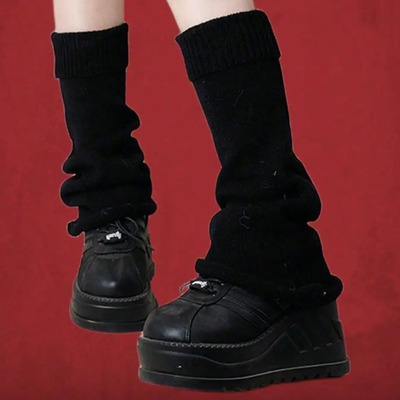2 Pares De Mitones De Knitt Negro Estilo Y2k Para Botas 2 Pairs | Envío gratis