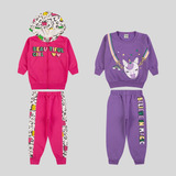 Kit 4pçs Roupa Infantil Bebê Conjunto Moletom Menina 1 Ao 10