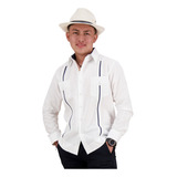 Guayabera Yucateca Akumal Cubana, Ml. Mayakim. Tallas Extras