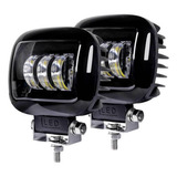 Para Par Faro Cuadrado O Redondo 3 Led 30w 5'' Lupa 6d Moto