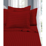 Juego De Sabanas King Size Rojo 200x200 Sommier Rayadasboddy