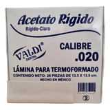 Acetatos Rigidos .020 Caja 20 Piezas Valdi Dental Termoforma Color Acetato