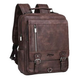 Fwefww Mochila Escolar For Ordenador Portátil Jeep Buluo 14 For Hombre, Piel V