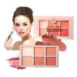 Paleta  De  6 Rubores En Polvo Blush Natural - By Miss Lara 