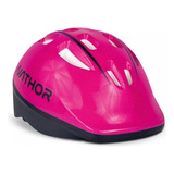 Capacete P/ Bicicleta Infantil Nathor Rosa Segurança Menina