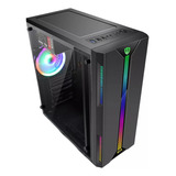 Gabinete Gamer Glass Mid Tower/ Rgb  Atx-m-atx Sin Cooler