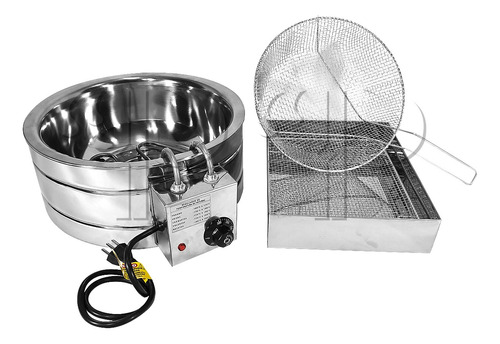 Tacho Fritura Fritadeira Elétrica 8 Litros Inox 3000w C/ Sec Cor Prateado Frequência 60 220v