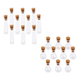 20pcs Mini Botella De Cristal Forma Tubo Bombilla Wish