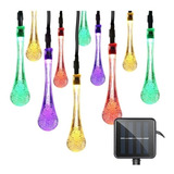 Cadena Led Luces Solares Exteriores 30led Multicolor Navidad