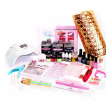 Kit Para Uñas Acrilicas + Esmaltado Permanente+torno+lámpara