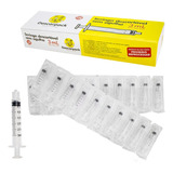 Seringa Descartável S/ Agulha Bico Rosca Dupla 3 Ml - 100 Un