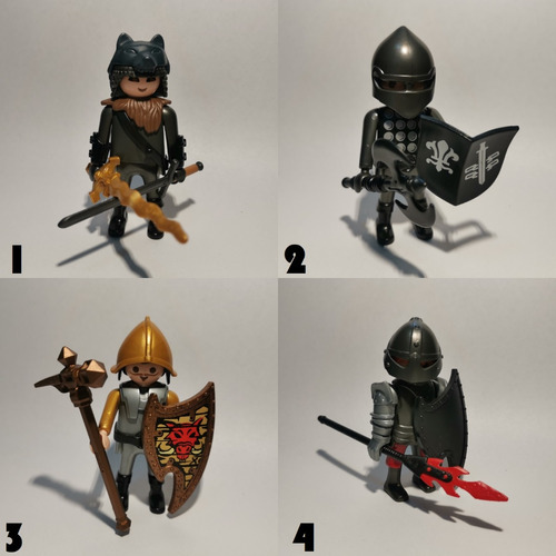 Playmobil Caballeros Del Lobo De Bronce Medievales Guerreros