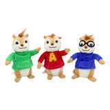 3 Unids/lote Alvin Y Las Ardillas De Peluche Juguetes Kawaii