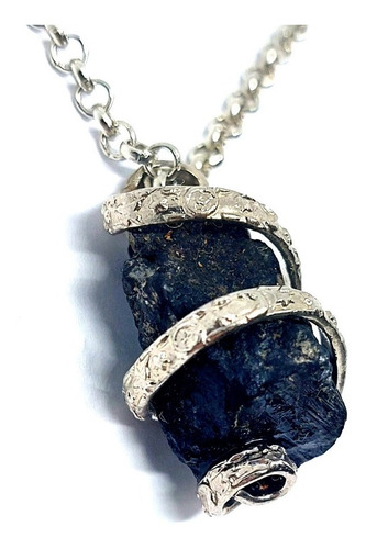 Amuleto Piedra Turmalina Negra Collar Serpiente