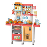 Cocina Juguete Cocinita Niños 60pzs Luz Sonido Agua Vspray 