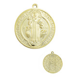 Medalla San Benito De Fantasía 30mm Bisutería 25 Piezas