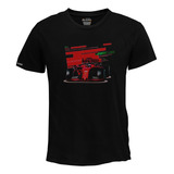 Camiseta Estampada Ferrari Carro Formula1 Rectángulos Bto 