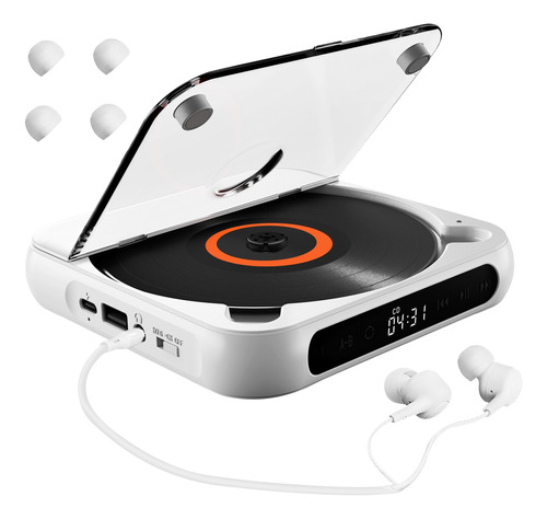 Leitor De Áudio Portátil Bluetooth Cd/cd-r/cd-rw/mp3