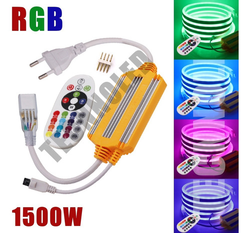 5 Controlador Rgb Mangueira Led Neon - 5050 Rgb 1500w Bivolt