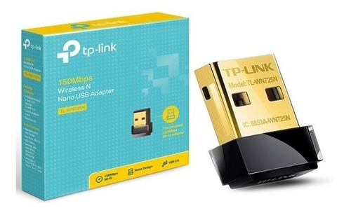 Adaptador Usb Wi-fi Tp-link Tl-wn725n Nano Mini 150mbps 6pag