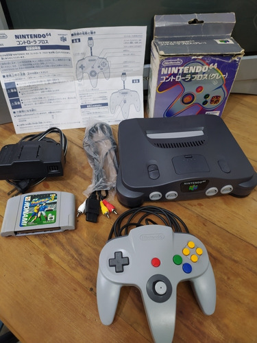 Nintendo 64 Console Japonês + 1 Controle + Fonte Americana