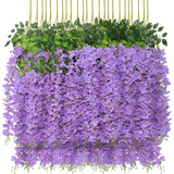 24 Guirnaldas De Flores De Vid Artificiales - Purpura