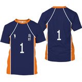 Camiseta Unisex Impresa En 3d Del Equipo De Voleibol Haikyuu