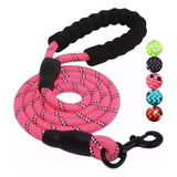 Correa Para Perro Grande Resistente Fuerte 1.8mts Color Rosa