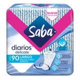 Paquete De Protectores Saba Diarios Delicate Largos 90 Unid