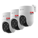 Kit 3 Camaras De Seguridad Ezviz Wifi 1080p 360 + Sd 16gb