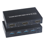 Hub Usb Kvm E Hdmi Switch Suport 4k