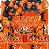 Suministros De Fiesta De Cumpleaños De Baloncesto, 272 Pcs D