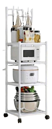 Estante Rack 4 Niveles Multifuncional P/ Cocina Baño Jardín