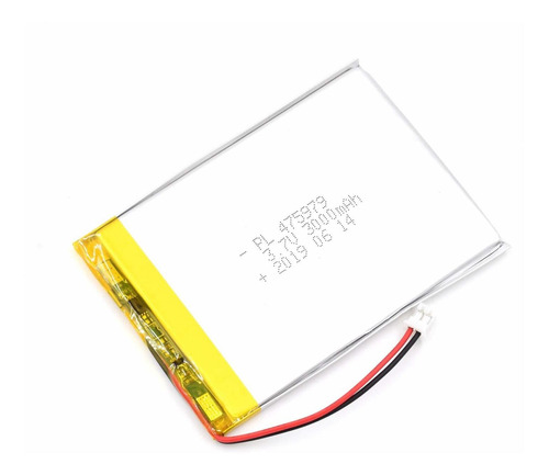 Bateria Lipo 3.7v 3000mah 475979 Recargable Jst Conector