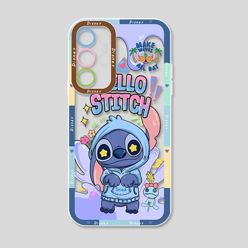 Capa Transparente Stitch Mickeys Para iPhone 15 14 11 Pro Ma