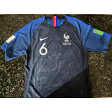 Camisa Da França - Pogba 6 - Ano 2018 Assinado Pelo Time