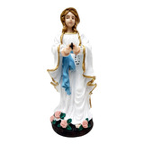 Imagen Virgen De Lourdes 15cm Pvc Estatuilla Irrompible Goma