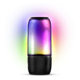 Caixa De Som Com Bluetooth Auxiliar Lightshow Novik Com Leds