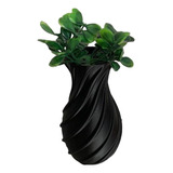 Vaso Decorativo Com Planta Artificial Preto Sala