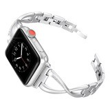 Pulseira Feminina De Luxo Em Aço Para Apple Watch Band 7 6 9