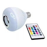 Lampada Musical Bluetooth Led Rgb Com Controle Colorido